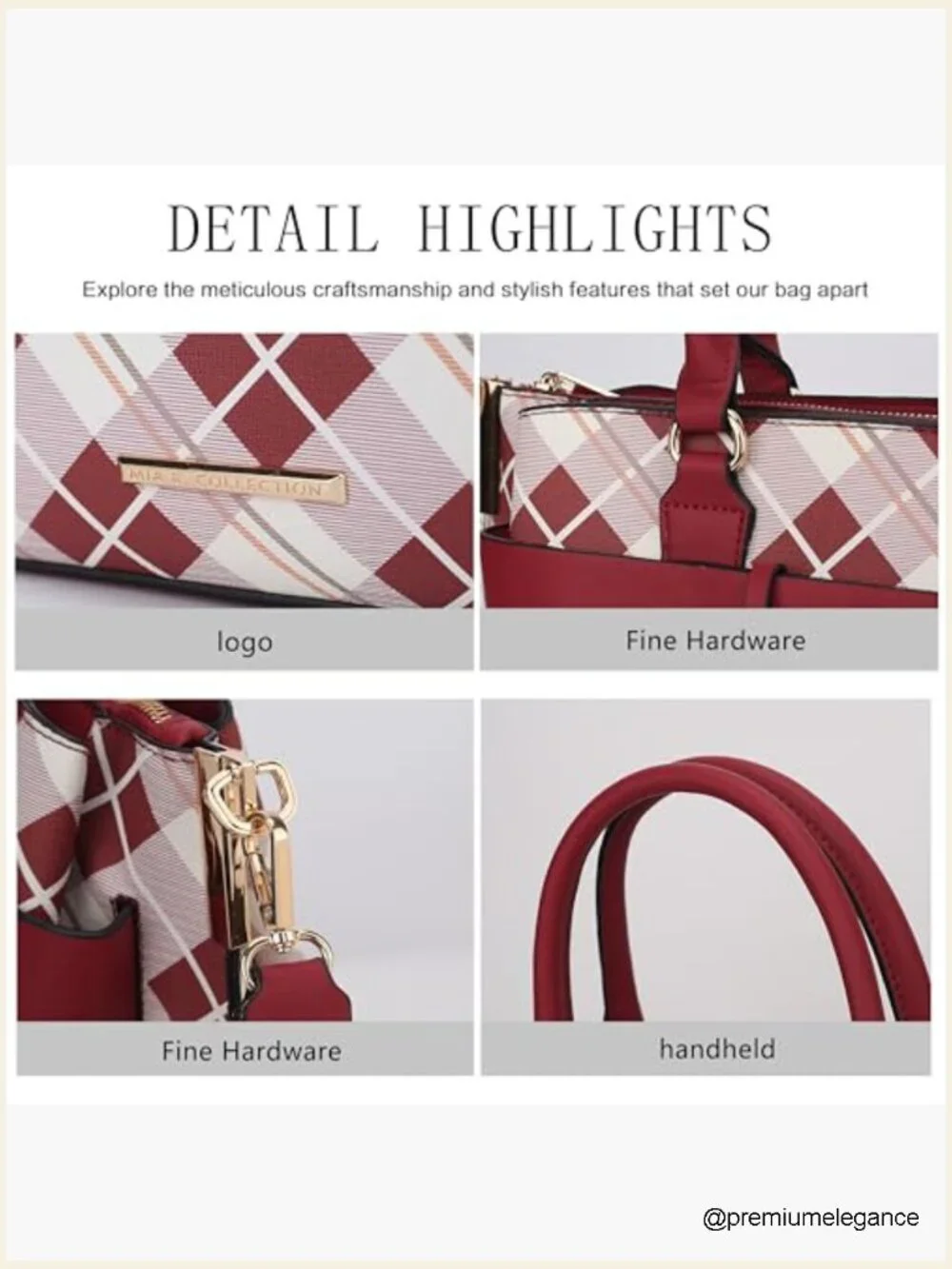 Vegan Leather Satchel Bag Crossbody Shoulder Handbag Top Handle